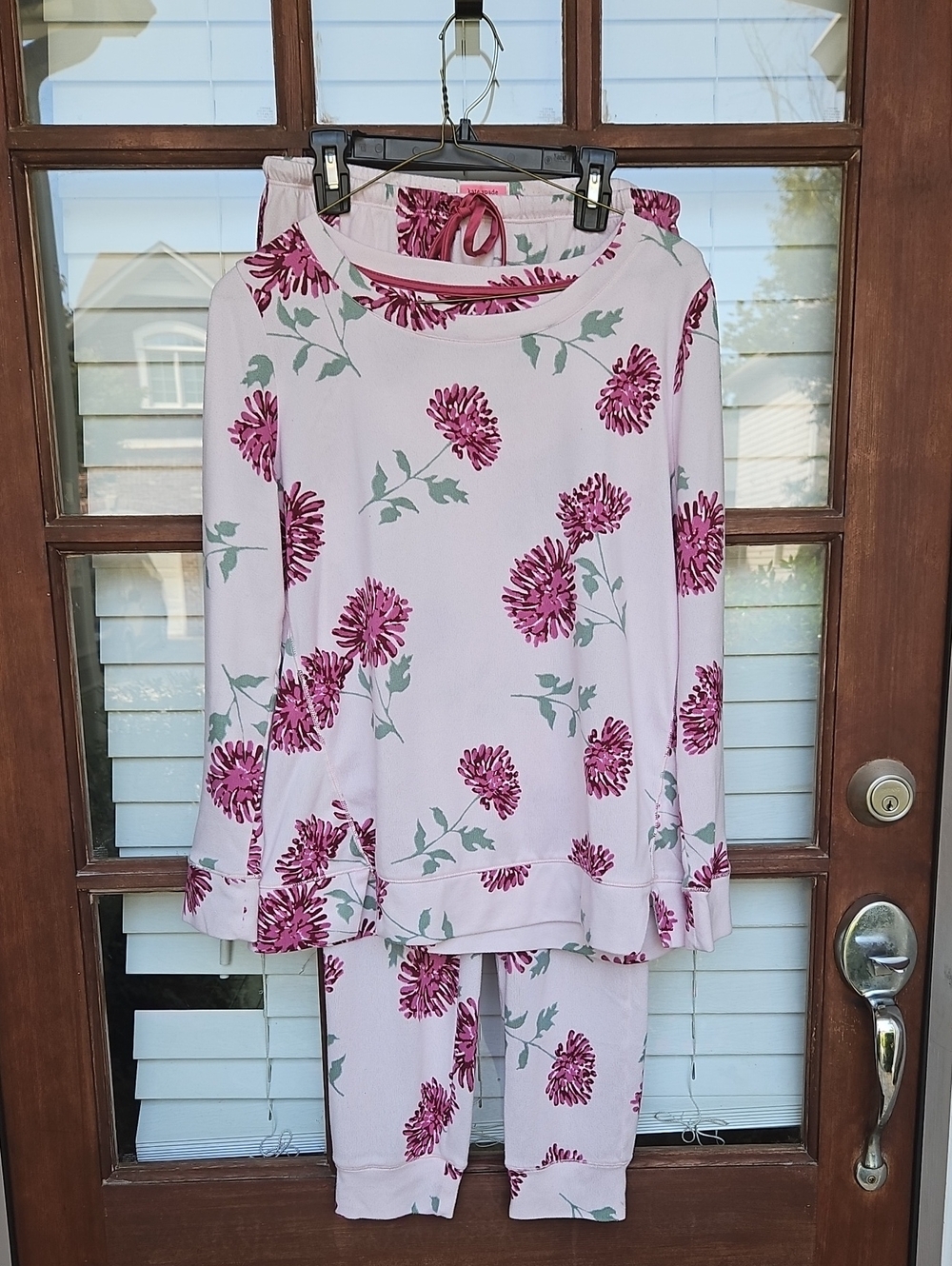 kate spade Blooming Mums Pink Floral Long Sleeve Pajama Set